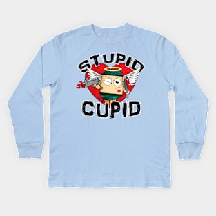 10 Stupid Cupid Vaalentines Kids Long Sleeve T-Shirt